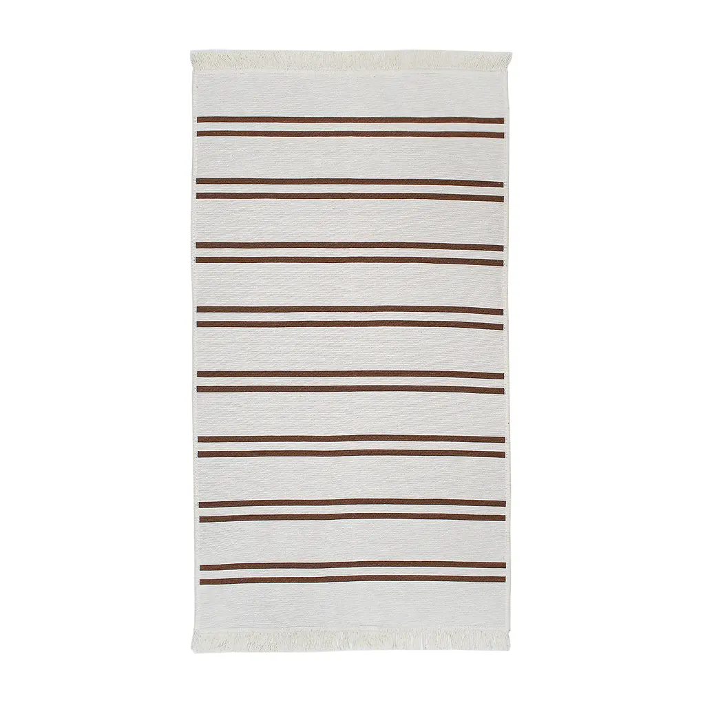 Ковер Lotus Home - Infinity Stripe кирпичный двусторонний 80x150 - фото 3