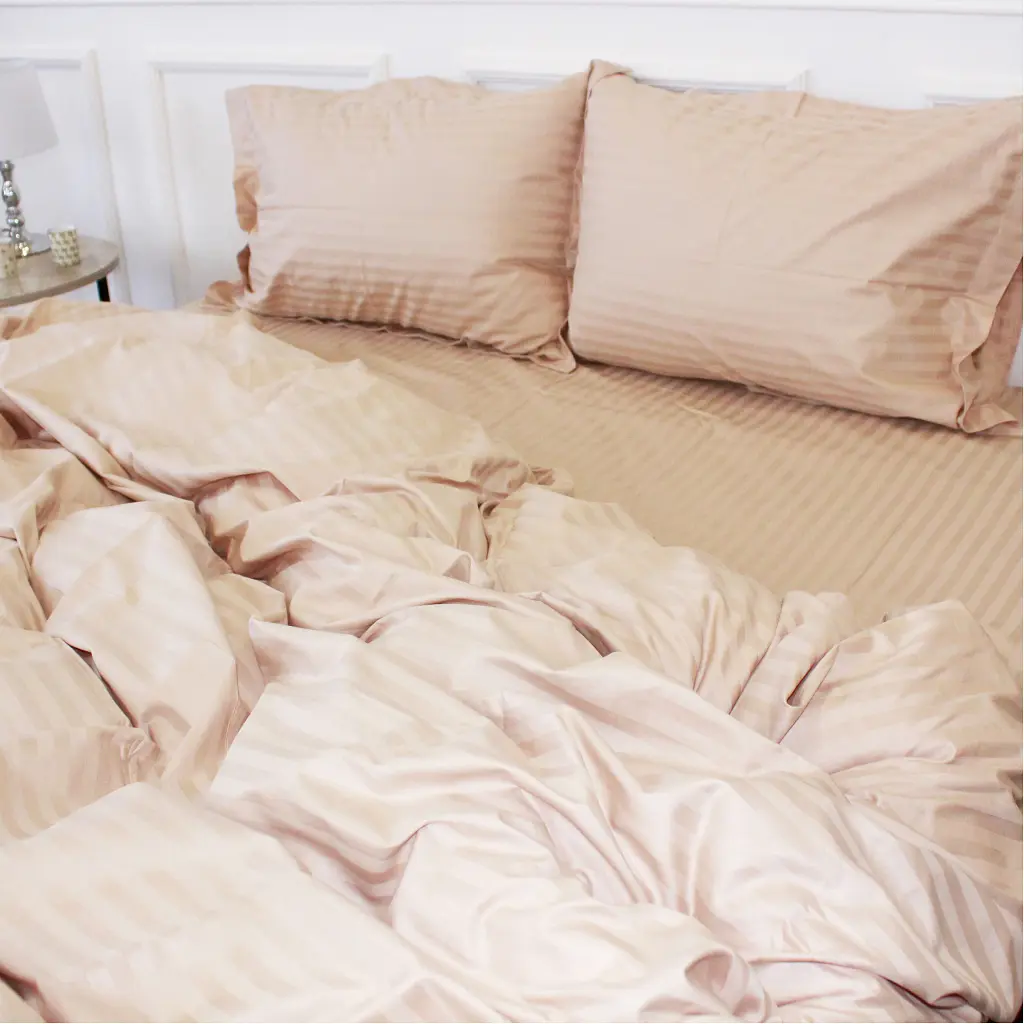 Постільна білизна MirSon Satin Stripe 30-0004 Cream 2х143х210 сімейний (2200005248645) - фото 3