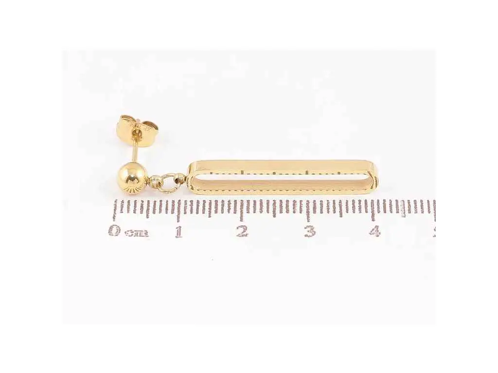 Сережки Xuping пусети TTM Stainless Steel 14K "Декоративні підвіски" (335917) 4см - фото 2