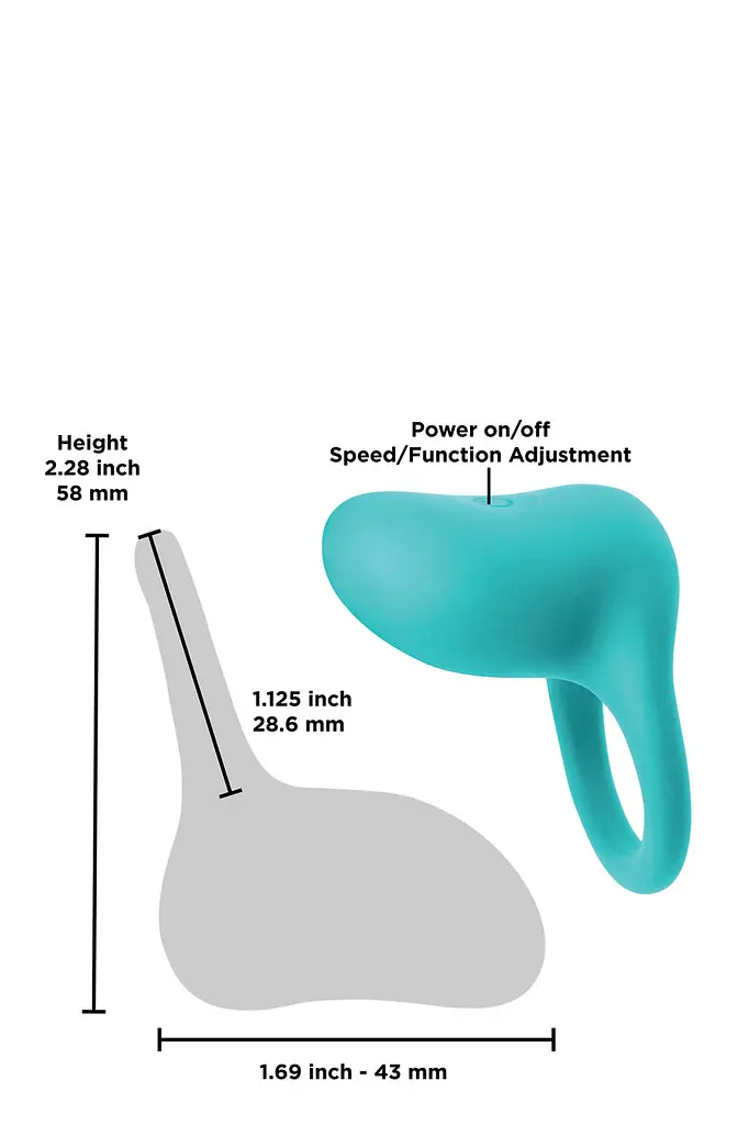 Виброкольцо NS Novelties Inya Regal Teal - фото 3