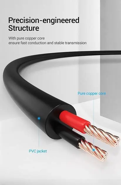 Кабель Vention 1м DC 3.5мм - USB 5V 2A для ламп, вентиляторів, USB хабів та ін. USB Type A на 3.5мм х 1.35мм - фото 6