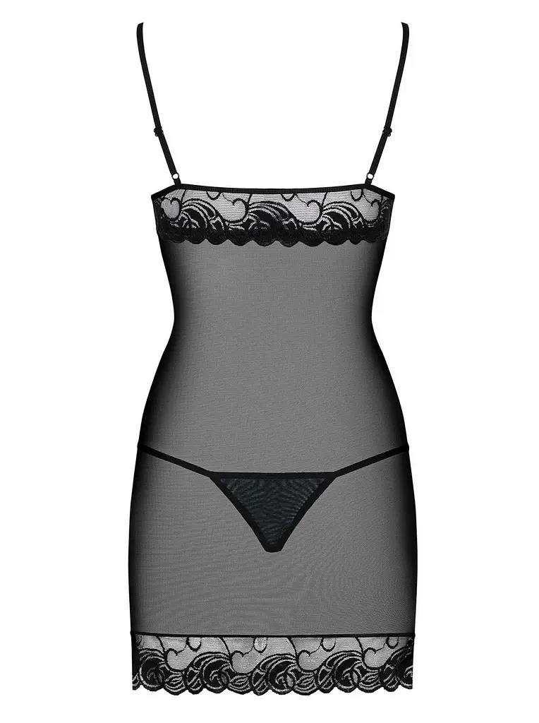Комплект белья Obsessive Wonderia L/XL (черный) - фото 6