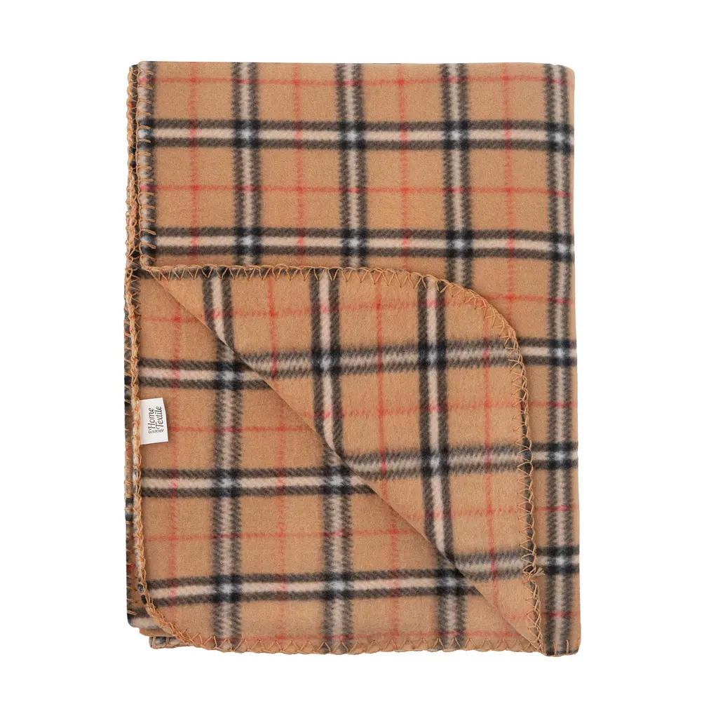 Плед Ardesto Fleece 130x160 см клеточка бежевый (ART0722PB) - фото 4
