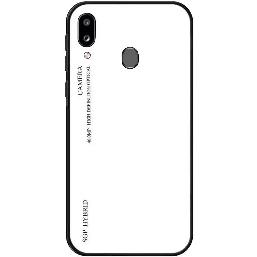 Чехол-бампер Primolux Gradient Glass для Samsung Galaxy A40 2019 (SMA405) White - фото 2