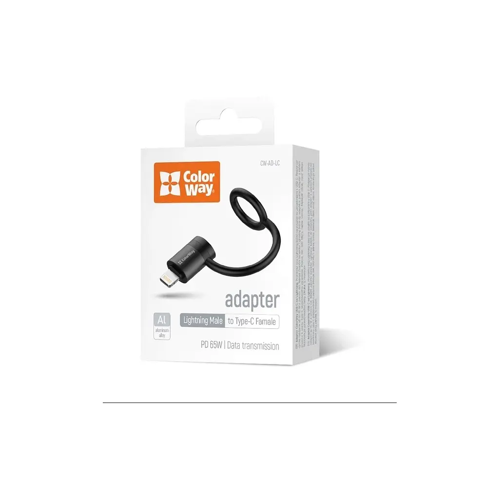 Перехідник USB-C F to Lightning M black ColorWay (CW-AD-LC) - фото 6