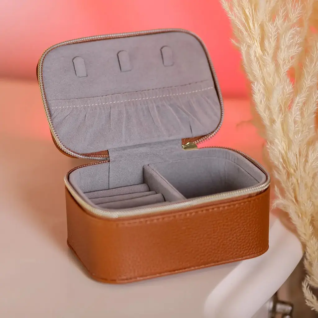 Скринька для прикрас Yiwu на блискавці 13x9x6 см теракот HP-5-26BR - фото 5