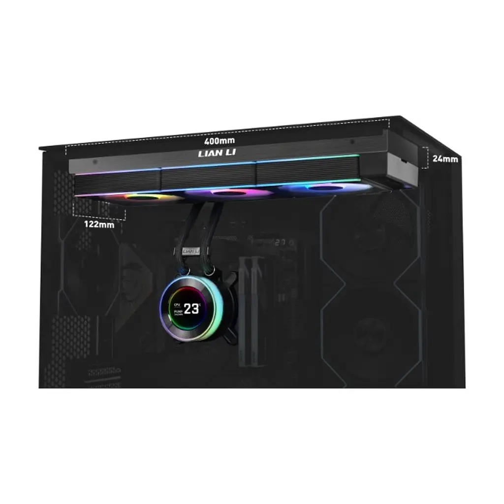 Система рідинного охолодження Lian Li HydroShift II LCD-C 360TL, Black (G89.GHS2LCD36TB.00) - фото 4