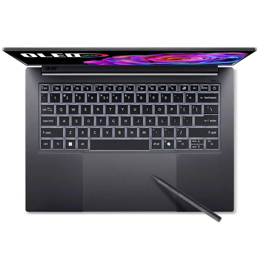 Ноутбук Acer 14.5 Swift X 14 SFX14-73G 2.8K OLED/Intel U7-255H/16GB/1TB/RTX 5050 8GB/W11/Gray (NX.J83EU.003) - фото 4
