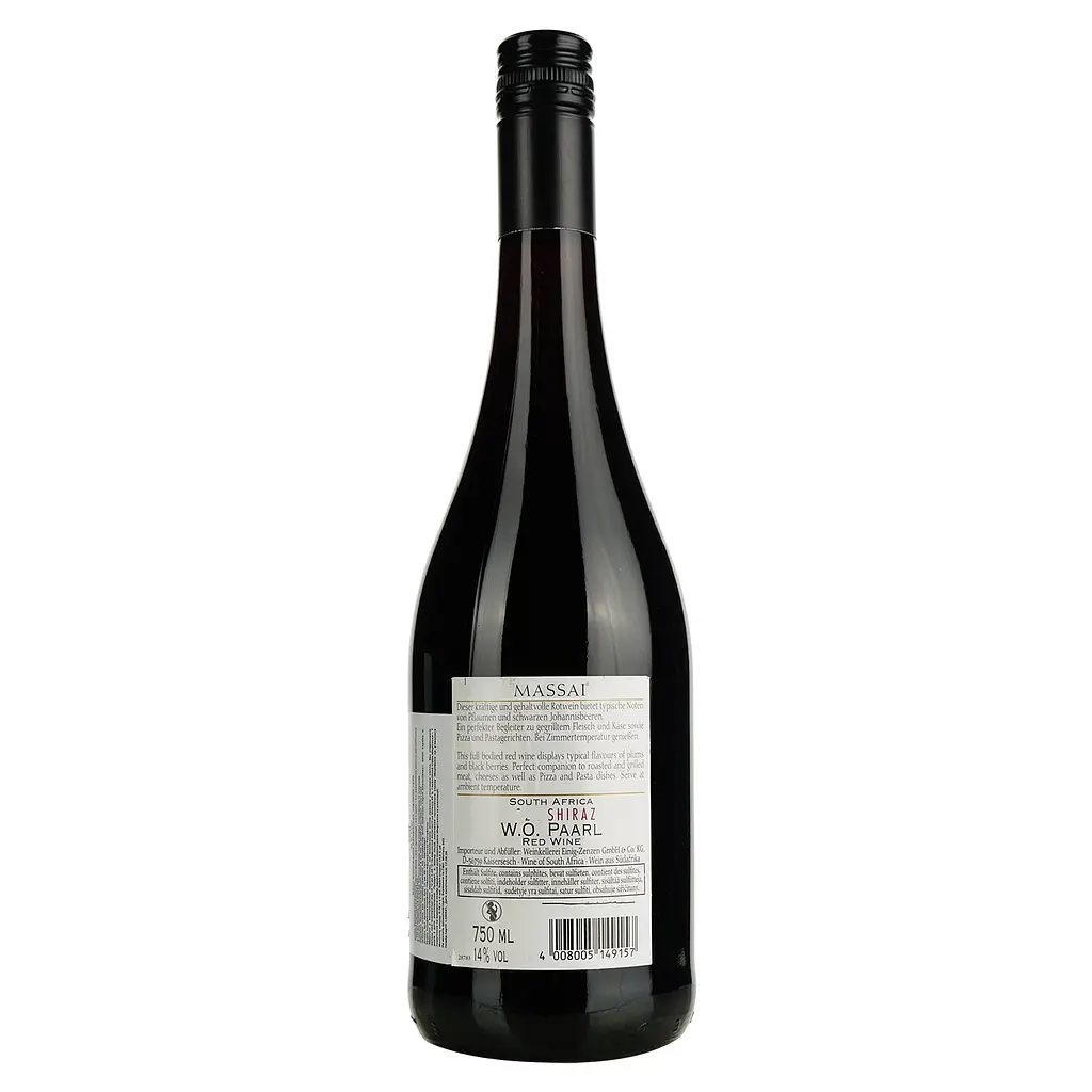 Вино Massai Shiraz, красное, сухое, 0,75 л - фото 4