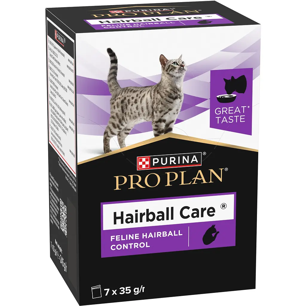 Вологий додатковий корм Purina Pro Plan Hairball Care для дорослих котів що допомагає виводити проковтнуту шерсть 245 г (7 шт x 35 г) - фото 2
