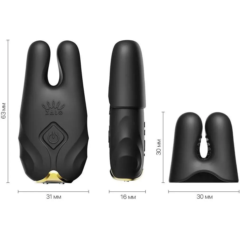 Смарт-вибратор для груди Zalo Nave Obsidian Black пульт ДУ - фото 3
