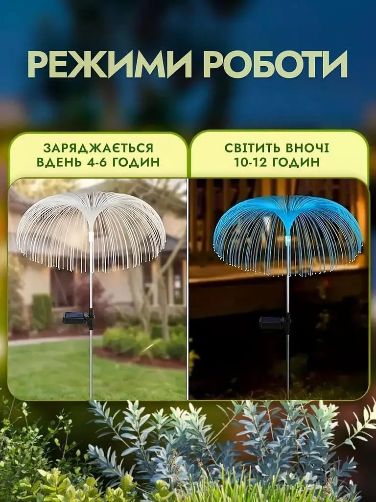 Садовий ліхтар на сонячній батареї — Медуза - фото 4