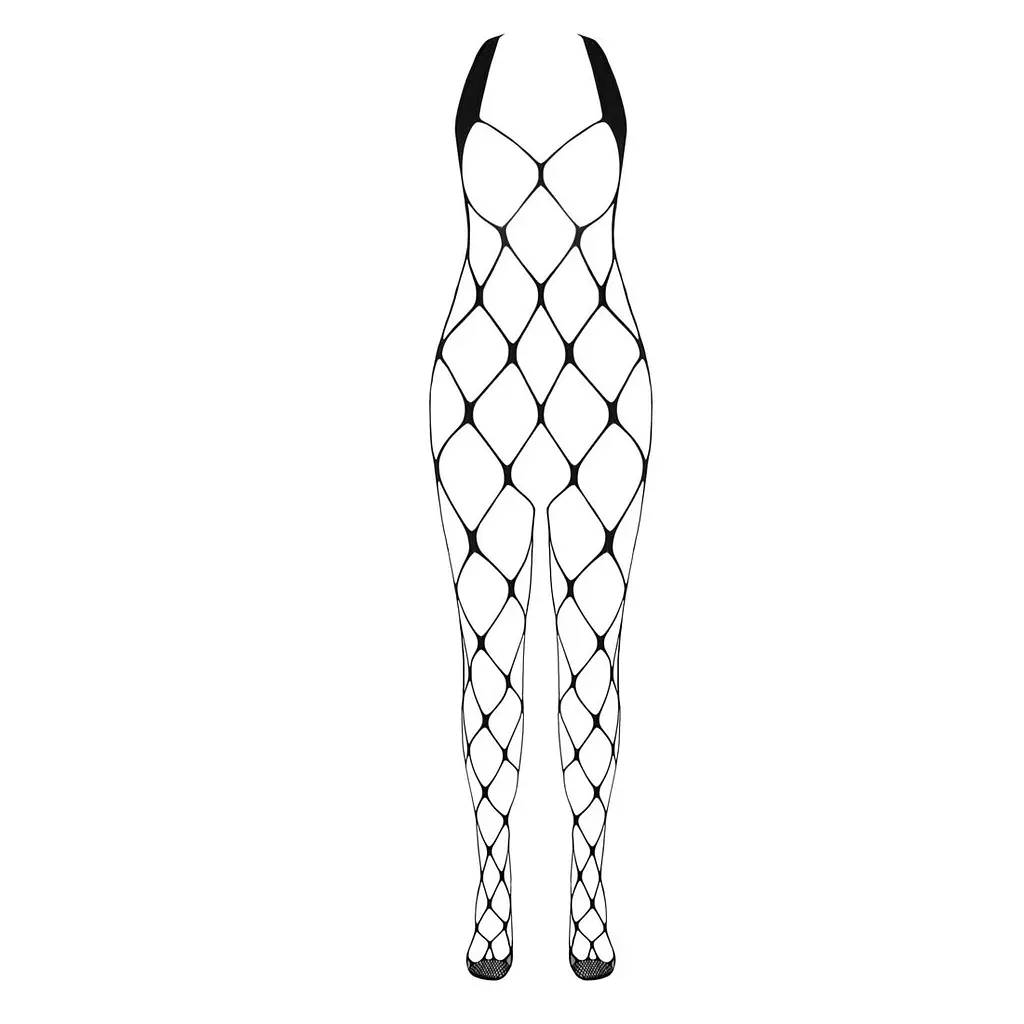 Бодістокінг у дуже велику сітку Passion BS091 black, з доступом - фото 3