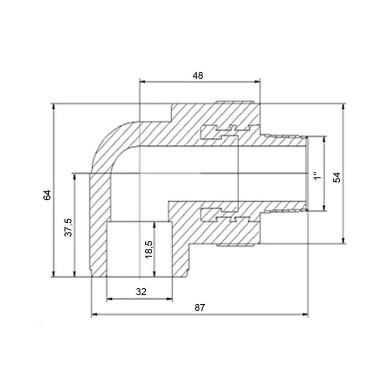 Кутник PPR Blue Ocean 32х1", 90° ЗР SD00009998