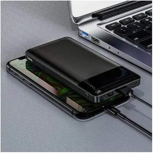 Внешняя мобильная батарея Hoco J72 Easy Travel 10000 mAh черная 6931474738370 - фото 3