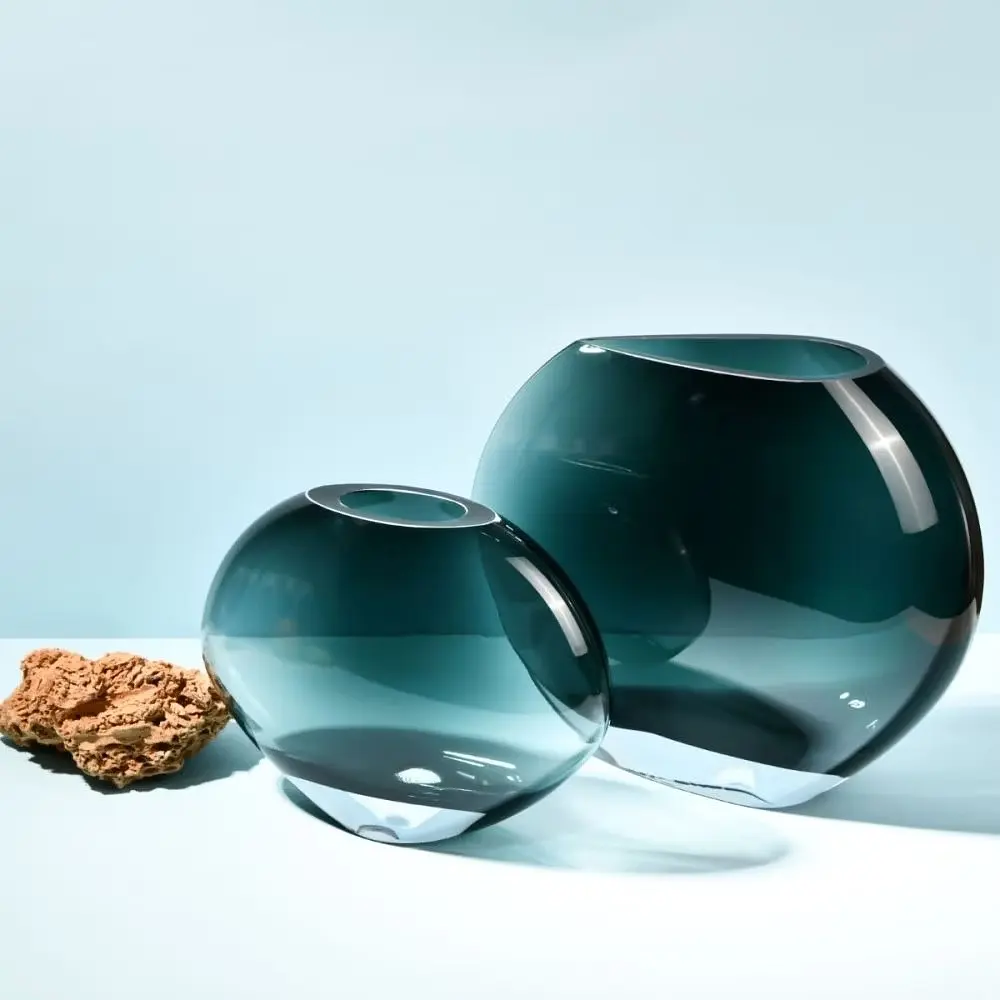 Ваза Krosno Casual серо-голубая h29 см (921150) - фото 2