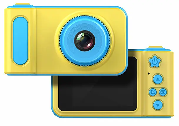 Дитячий цифровий фотоапарат фотокамера Smart Kids Camera V7 жовто-блакитний