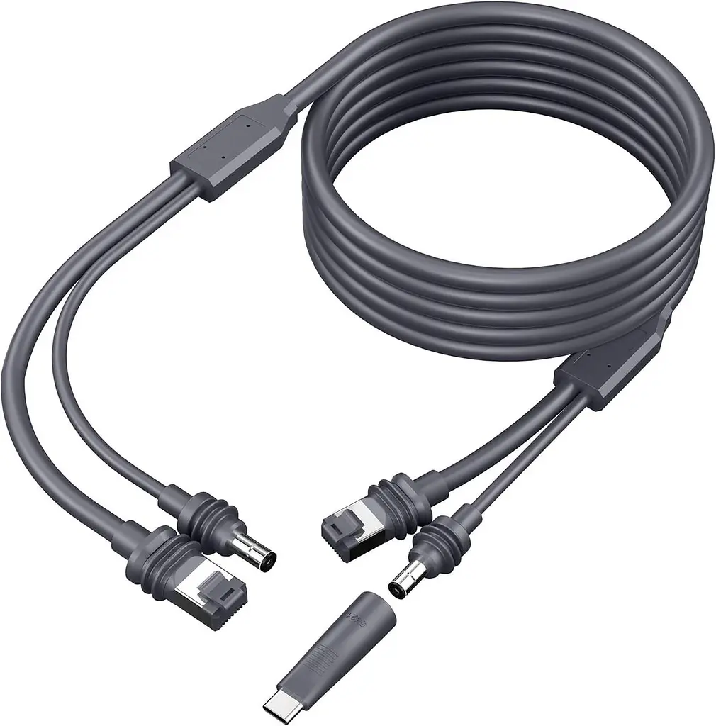 Кабель No Brand Hugener 2в1 Starlink Mini для заряджання DC/USB-C 15 м Сірий (2881818527) - фото 3
