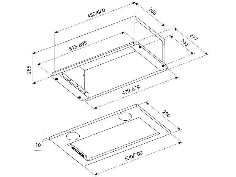 Вытяжка встроенная Pyramida CX 52 (750) B BL - фото 6