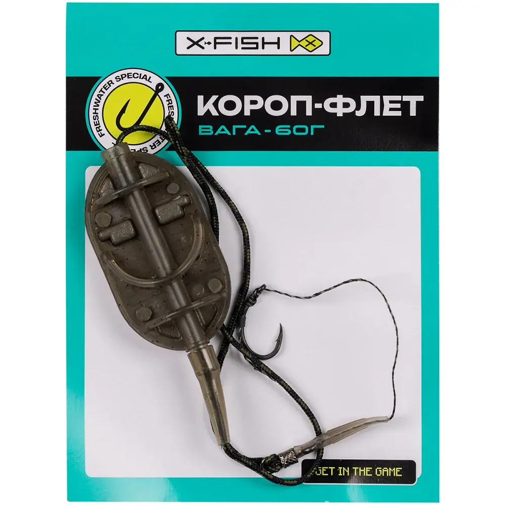 Оснащення коропове X-Fish "Короп-флет" 1 гачок 60g - фото 2