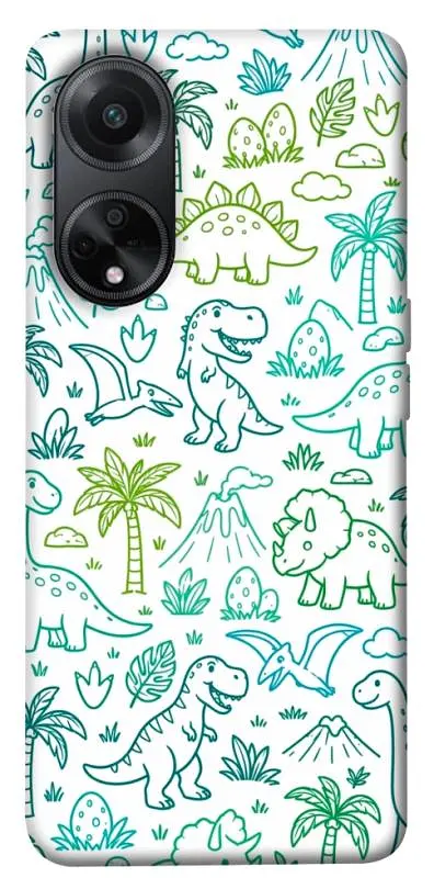 TPU чохол Demsky Dino pattern для Oppo A58 4G