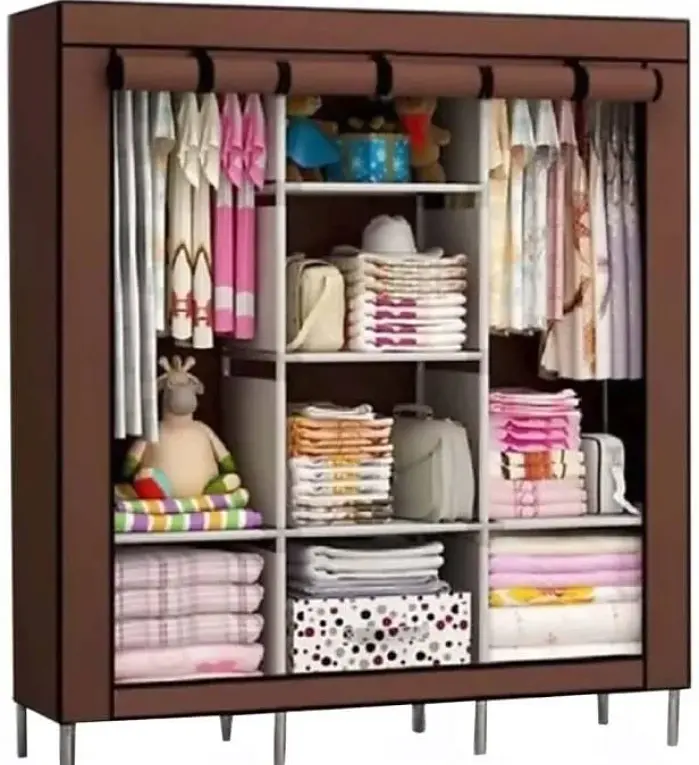 Складна тканинна шафа STORAGE WARDROBE 88130 на 3 секції, 130х45х175 см - фото 3