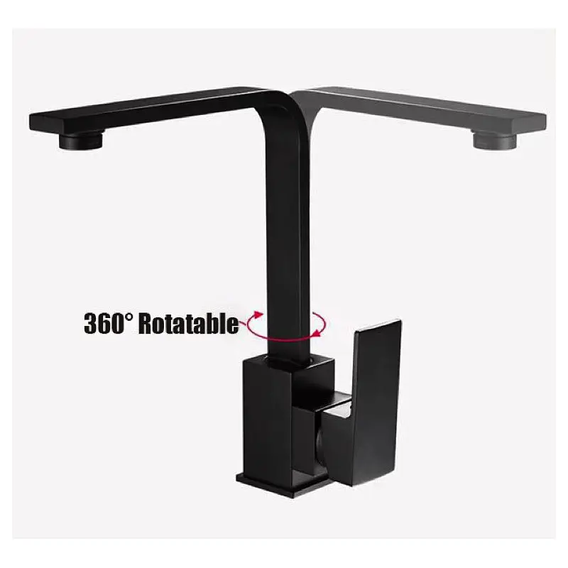 Змішувач для кухні Wezer PRO4A-02-BLACK, Чорний матовий - фото 3