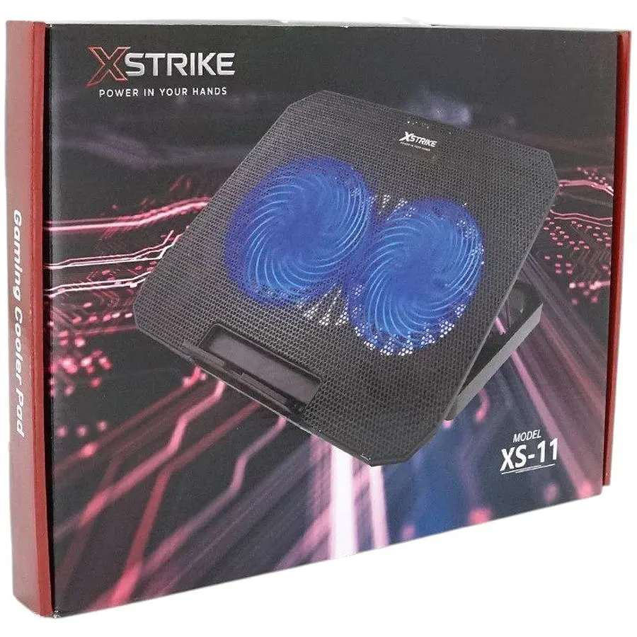 Охлаждающая подставка для ноутбука до 15.6 дюйма XSTRIKE 11XS 2xfans 140mm - фото 3