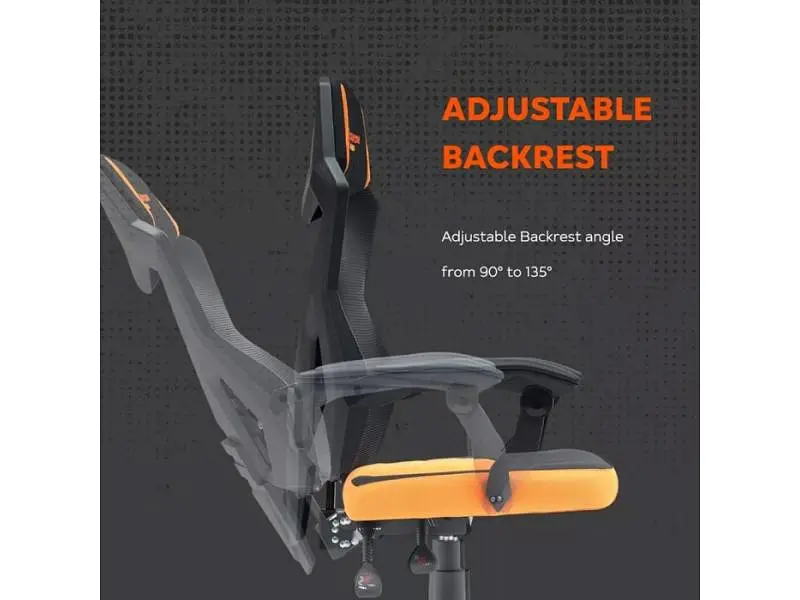 Комп'ютерне крісло для геймера Canyon Wave MCH02 Mesh Black/Orange (CNE-MCH02) - фото 7