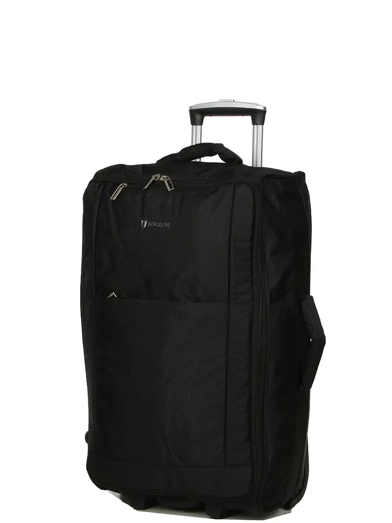 Валіза Середня (M) тканинна на 2 колесах Airtex 525 Queluz 64x38x21 см 51 л Чорний
