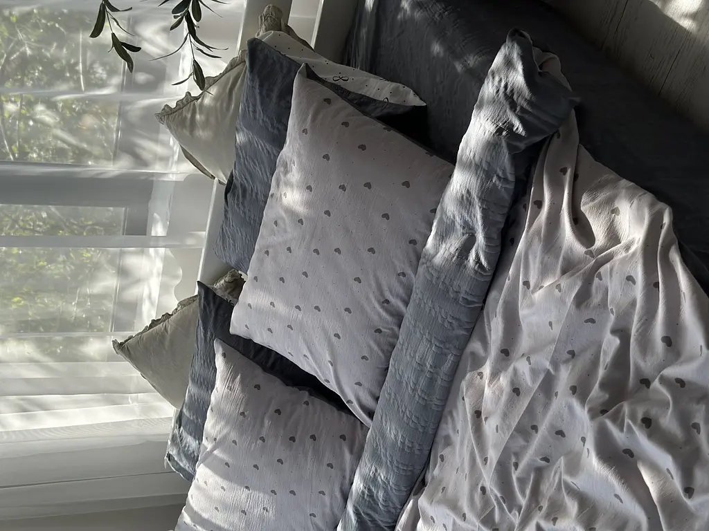 Постільна білизна євро Dushka Home Муслін 41047 200х220 см - фото 5