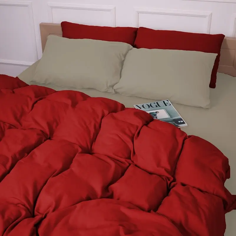 Пододеяльник MirSon Фланель Cappuchino-Red 220х240 см (2200009659119) - фото 6