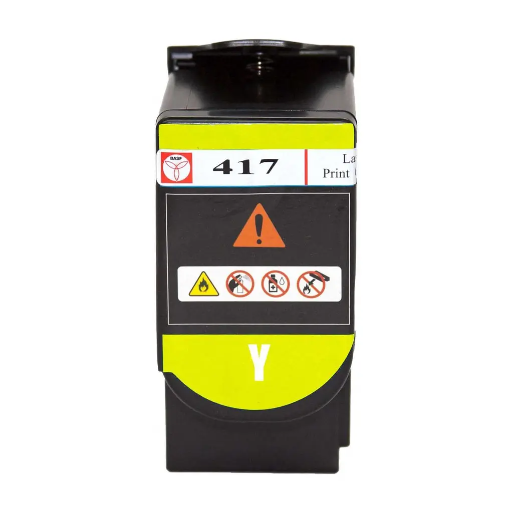 Тонер-картридж BASF Lexmark CS417dn 71B0H40 Yellow (BASF-KT-71B0H40) - фото 2