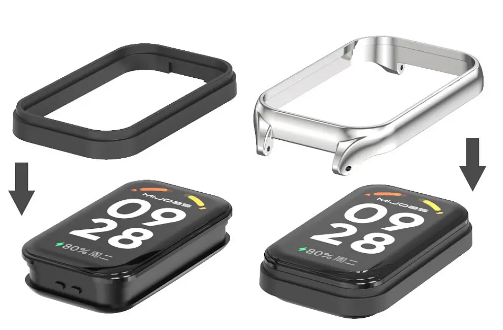 Ремінець металевий Mijobs Milan для фітнес браслета Xiaomi Mi Smart Band 8 Active Black - фото 4