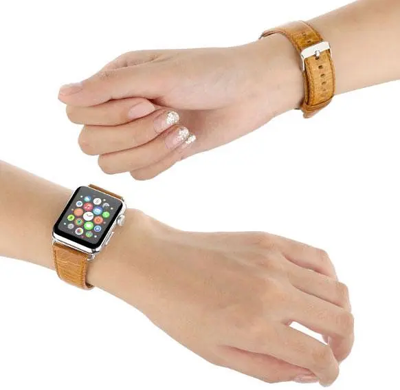 Шкіряний ремінець Primo для Apple Watch 38 мм, 40 мм, 41 мм Light Brown - фото 4