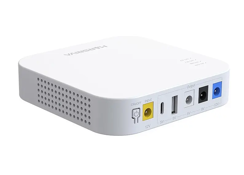 ДБЖ для роутера Marsriva KP4 10000mAh 18W Mini UPS DC 5/9/12V USB-A USB-C, білий - фото 4