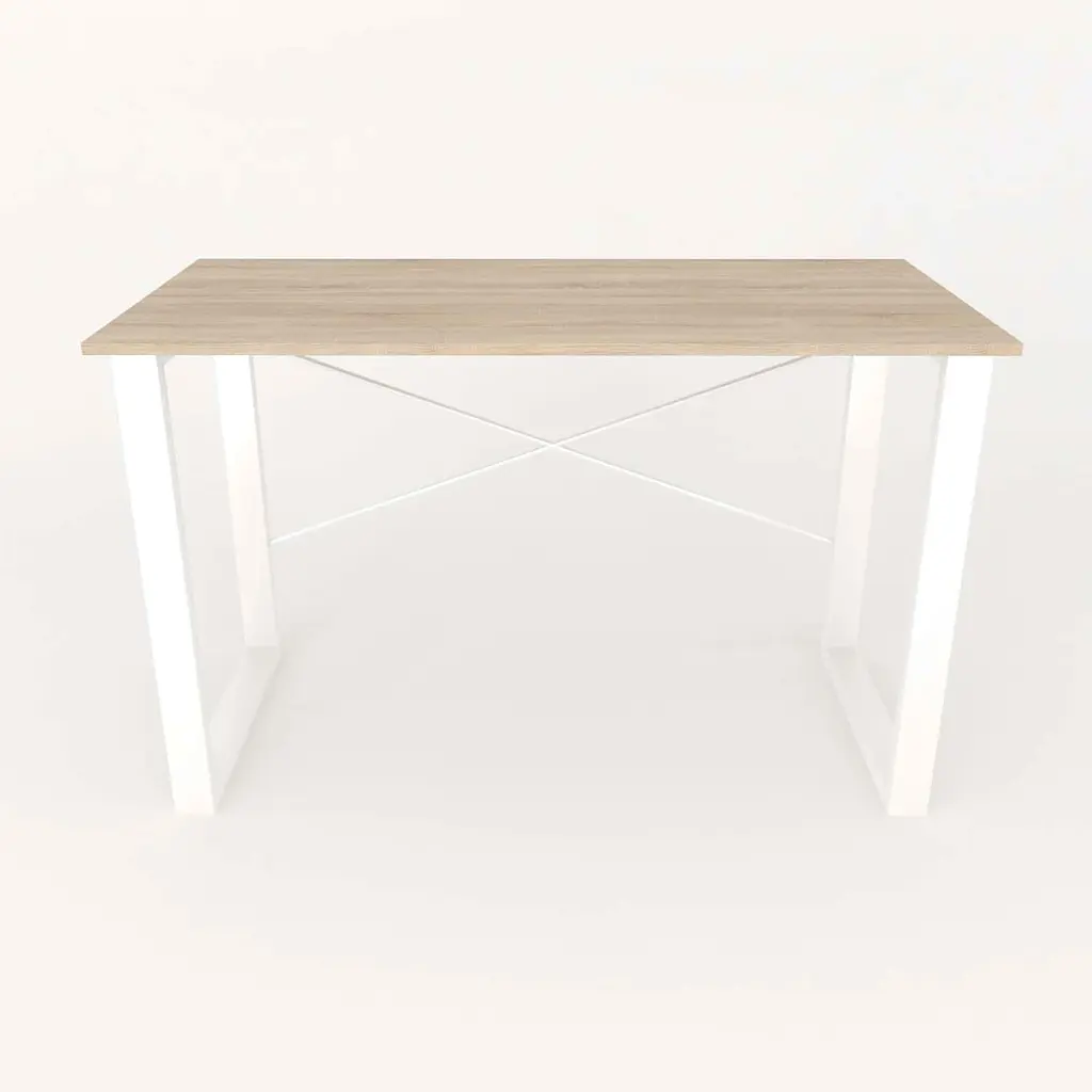 Письмовий стіл Ferrum-decor Драйв 750x1200x600 Білий метал ДСП Дуб Сонома 16 мм (FRD-103125) - фото 5