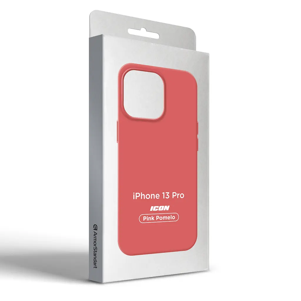 Силиконовый чехол для Apple iPhone 13 Pro, ICON2 Case, розовый, противоударный, панель, защита всего корпуса, матовая поверхность Soft Touch, выступает над дисплеем, совместим с защитными стеклами и пленками, с микрофиброй, ArmorStandart (ARM60489) - фото 9