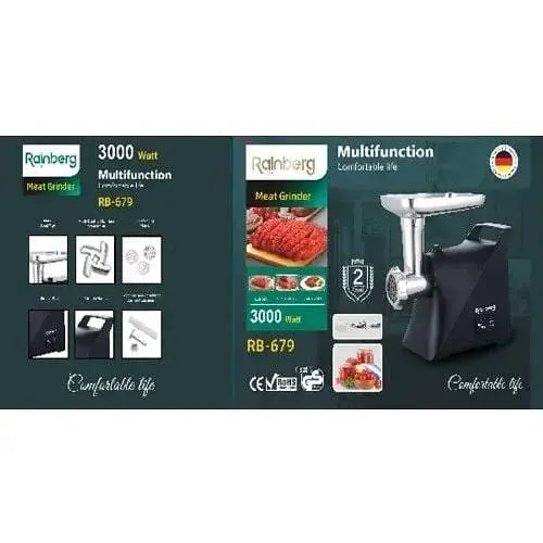Електрична м'ясорубка  з насадками для соку Rainberg 679  - фото 5
