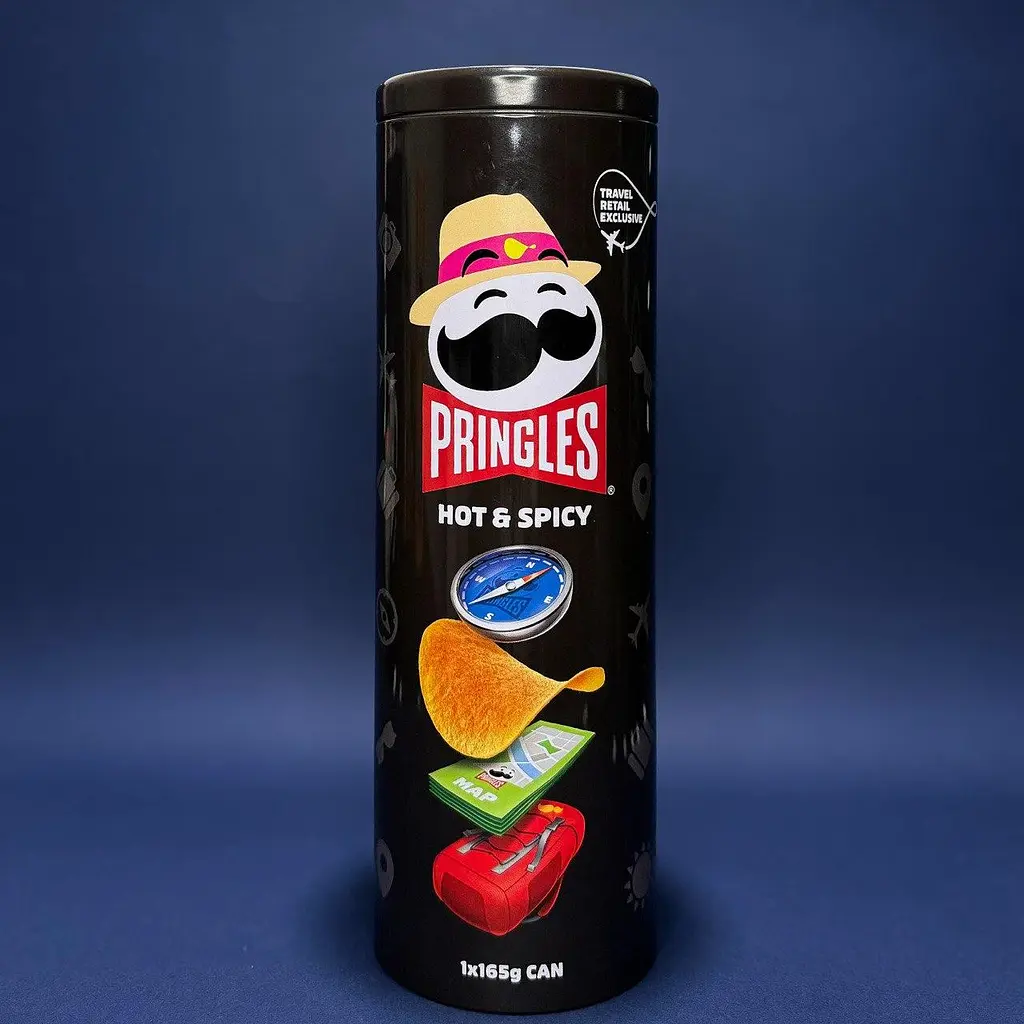 Чіпси Pringles Hot & Spicy у жерстяній банці