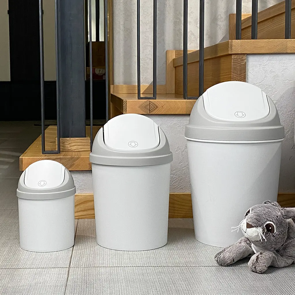 Відро для сміття MBM My Home з кришкою 1.6 л сіре (BIN-10 1.6L GRAY) - фото 11