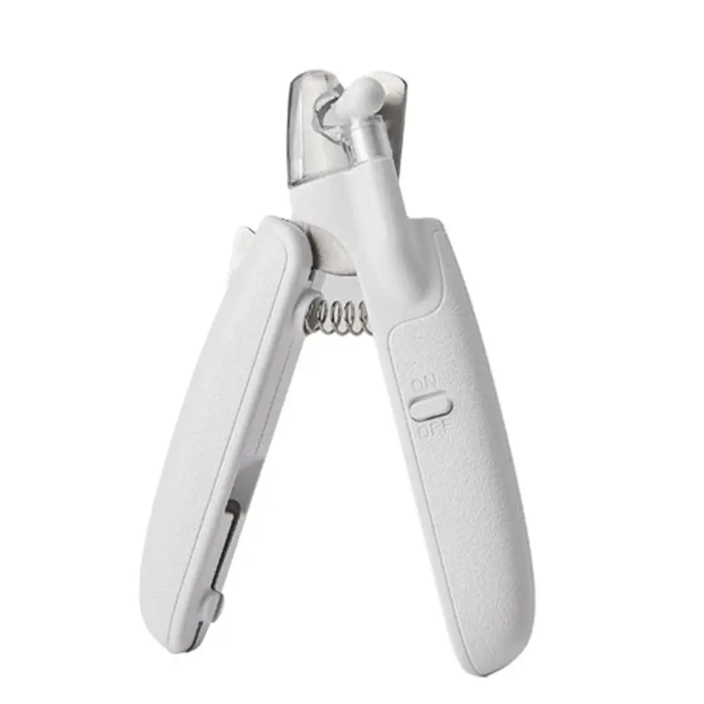 Кігтеріз AnimAll Groom для котів і собак з LED-підсвічуванням і контейнером, білий