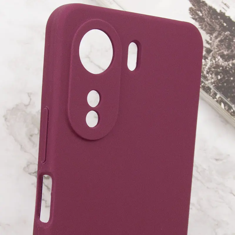 Чохол Lakshmi Silicone Cover Full Camera AAA with Logo для Xiaomi Redmi 13Coco C65 Бордовий - фото 5