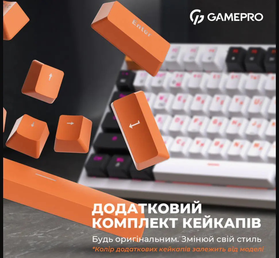 Клавиатура игровая механическая GamePro MK-160 Red Swich Hot-Swap RGB White-Black - фото 19