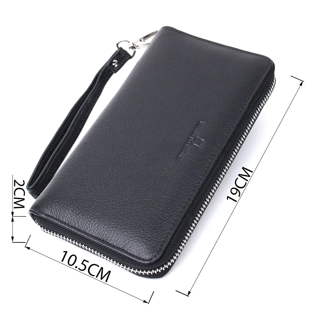 Красивий клатч унісекс на одне відділення з натуральної шкіри ST Leather 22697 чорний - фото 7