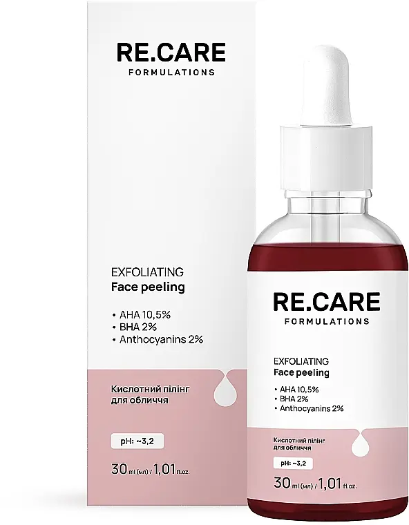 Кислотный пилинг для лица Re.Care Exfoliating Face Peeling 30 мл - фото 2