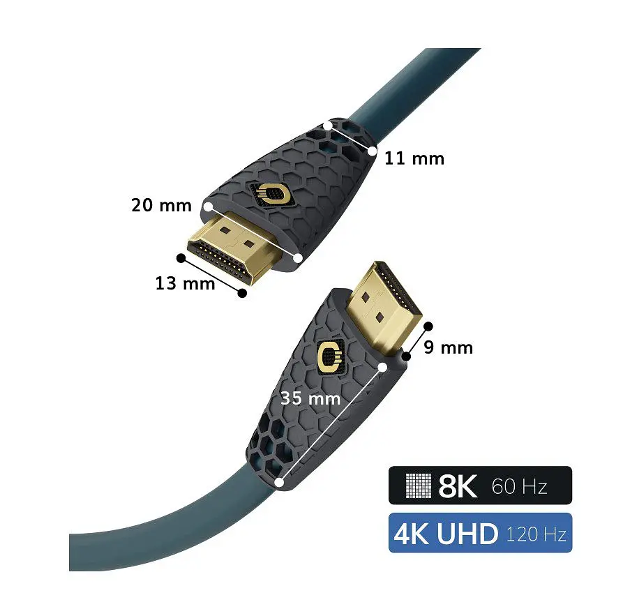 Кабель HDMI Oehlbach Flex Evolution Ultra High-Speed v2.1 8K 48Gbit HDR Ethernet ARC 2м Anthracite - фото 2