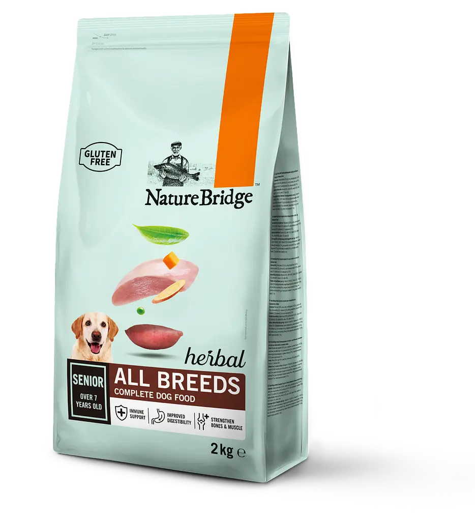 Сухий корм для літніх собак Nature Bridge Herbal Senior з індичкою, 2 кг