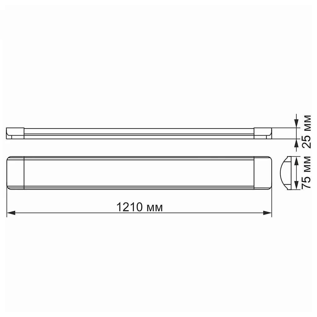 LED світильник лінійний Videx 36W 1.2м 5000K (24257-000) - фото 3
