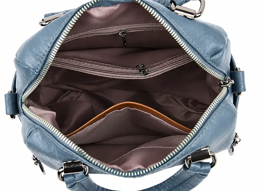 Рюкзак сумка жіночий міський трансформер Фіолетовий (2043Ф) - фото 3